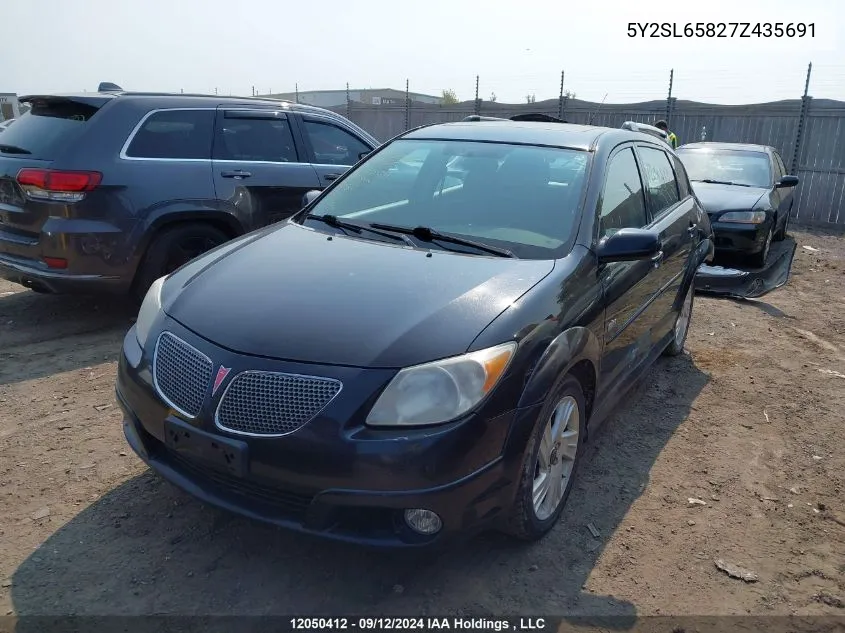 2007 Pontiac Vibe VIN: 5Y2SL65827Z435691 Lot: 12050412