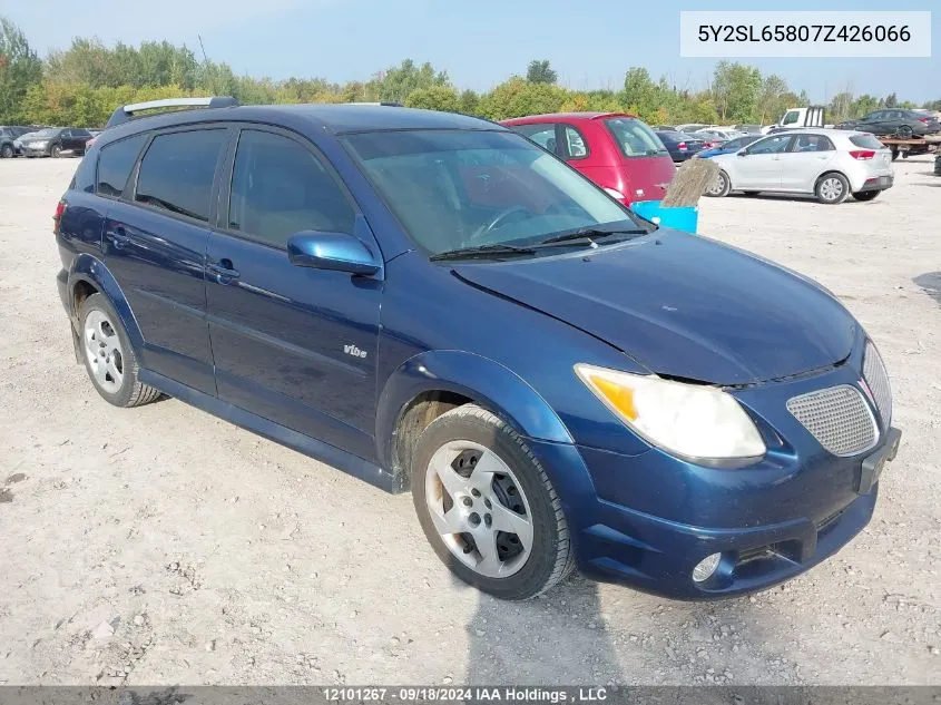 2007 Pontiac Vibe VIN: 5Y2SL65807Z426066 Lot: 12101267