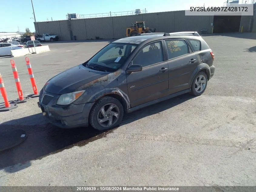 2007 Pontiac Vibe VIN: 5Y2SL65897Z428172 Lot: 20159939