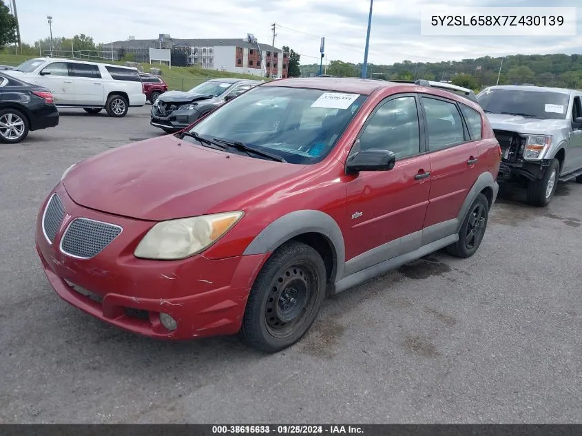 5Y2SL658X7Z430139 2007 Pontiac Vibe