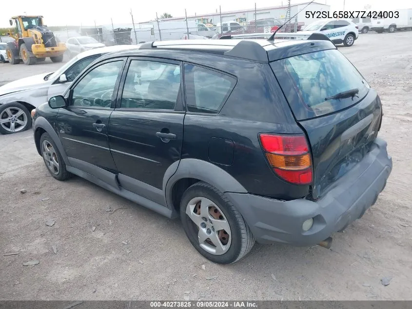 5Y2SL658X7Z424003 2007 Pontiac Vibe