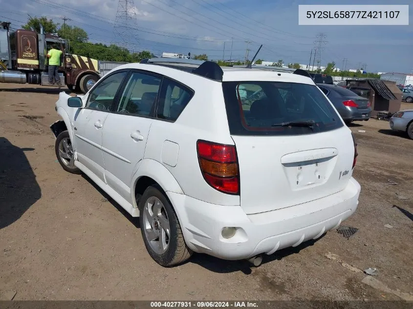 2007 Pontiac Vibe VIN: 5Y2SL65877Z421107 Lot: 40277931