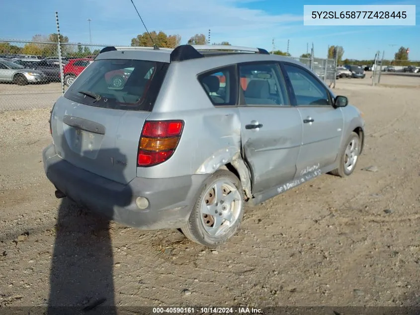 2007 Pontiac Vibe VIN: 5Y2SL65877Z428445 Lot: 40590161