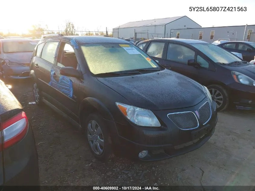 2007 Pontiac Vibe VIN: 5Y2SL65807Z421563 Lot: 40609902