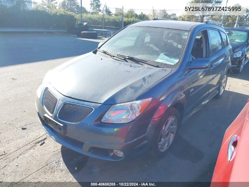 2007 Pontiac Vibe VIN: 5Y2SL67897Z425995 Lot: 40658205