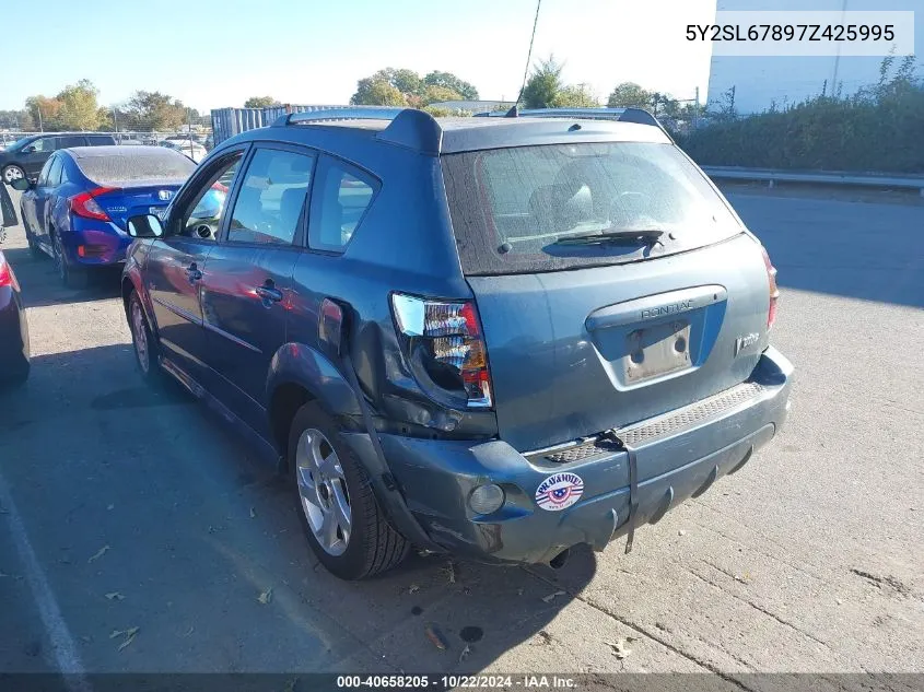 2007 Pontiac Vibe VIN: 5Y2SL67897Z425995 Lot: 40658205