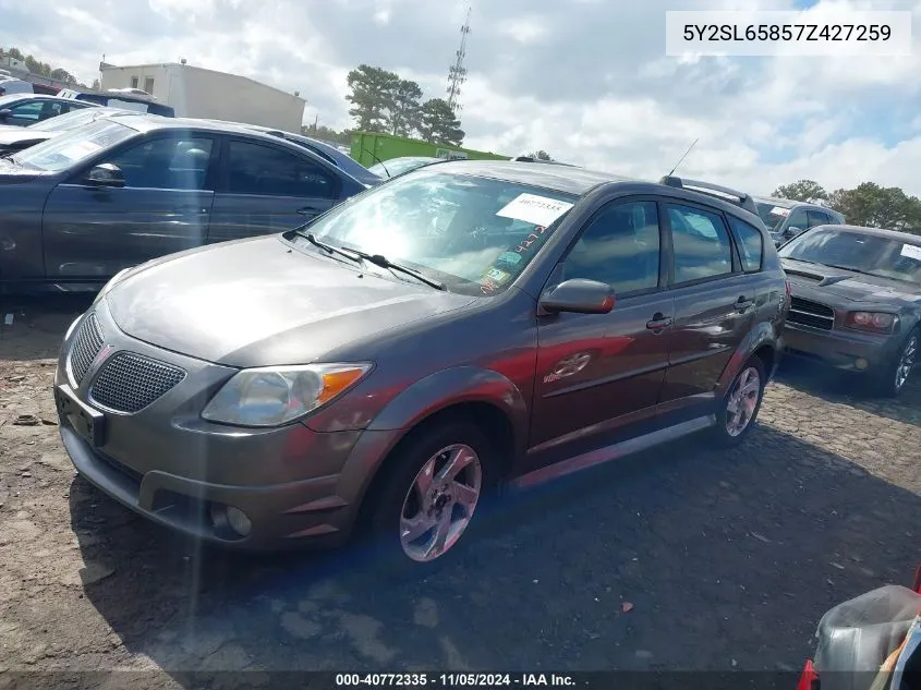 2007 Pontiac Vibe VIN: 5Y2SL65857Z427259 Lot: 40772335