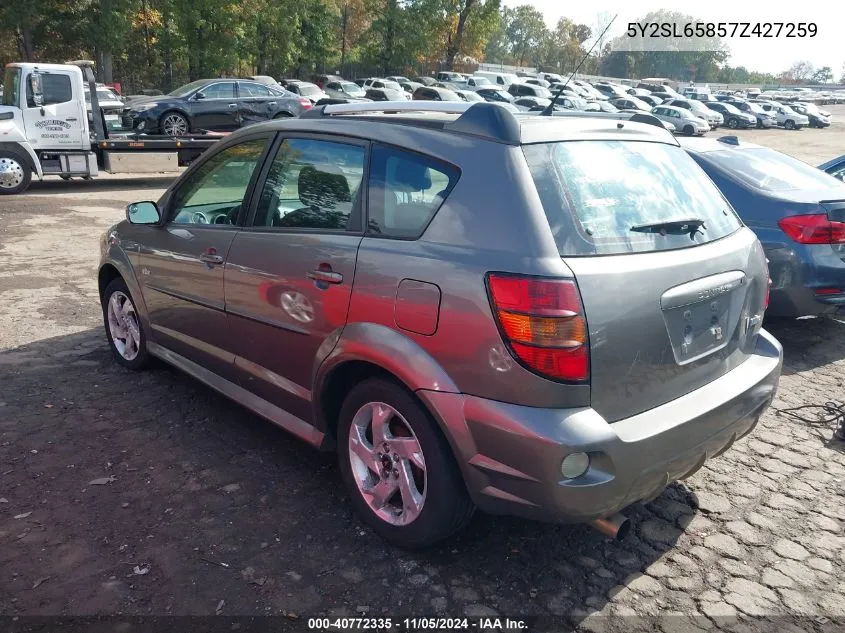 2007 Pontiac Vibe VIN: 5Y2SL65857Z427259 Lot: 40772335