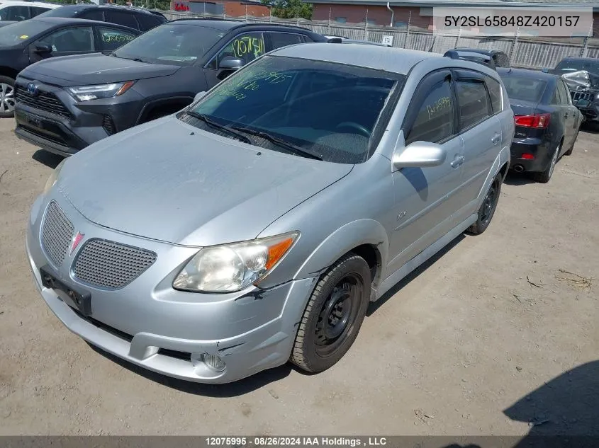 2008 Pontiac Vibe VIN: 5Y2SL65848Z420157 Lot: 12075995