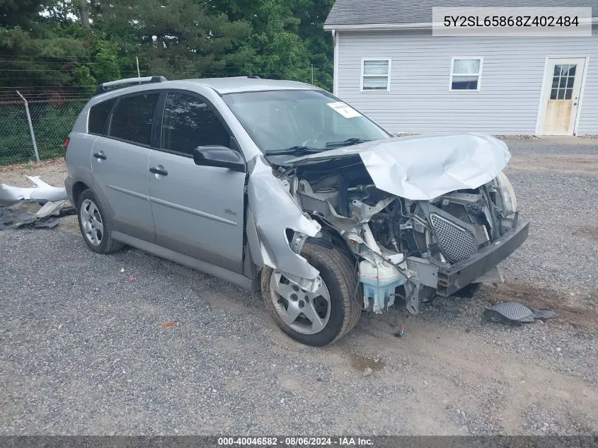 2008 Pontiac Vibe VIN: 5Y2SL65868Z402484 Lot: 40046582