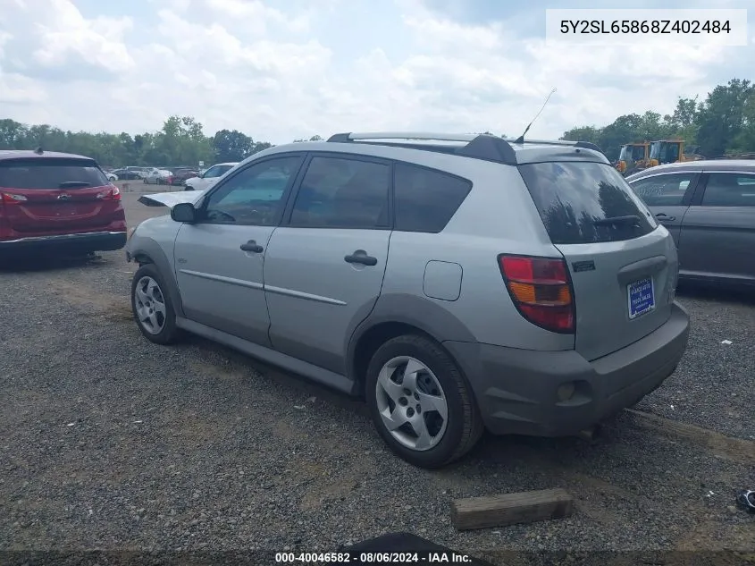 2008 Pontiac Vibe VIN: 5Y2SL65868Z402484 Lot: 40046582