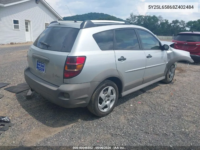 2008 Pontiac Vibe VIN: 5Y2SL65868Z402484 Lot: 40046582