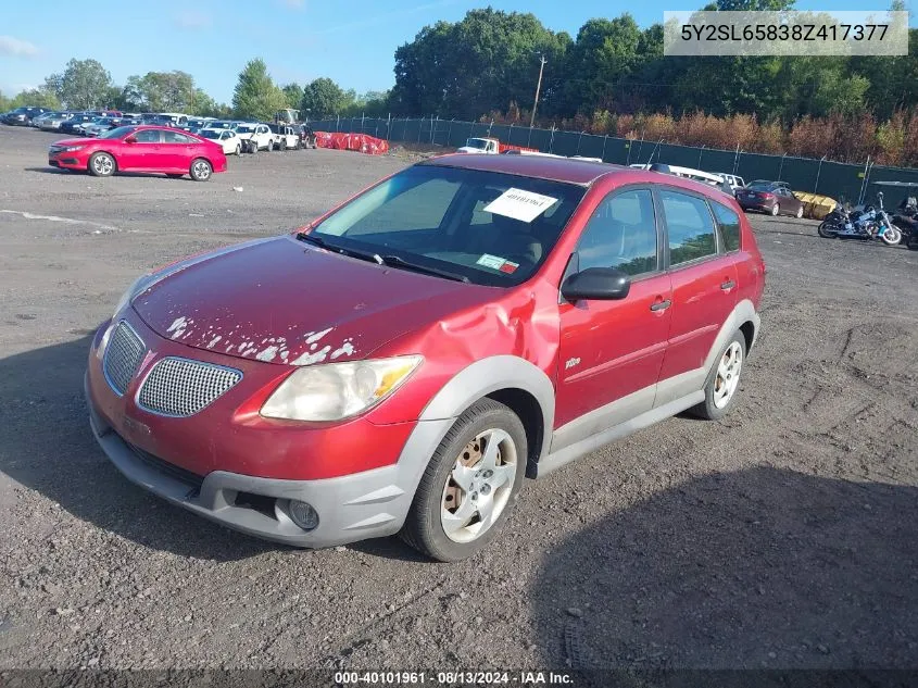 5Y2SL65838Z417377 2008 Pontiac Vibe