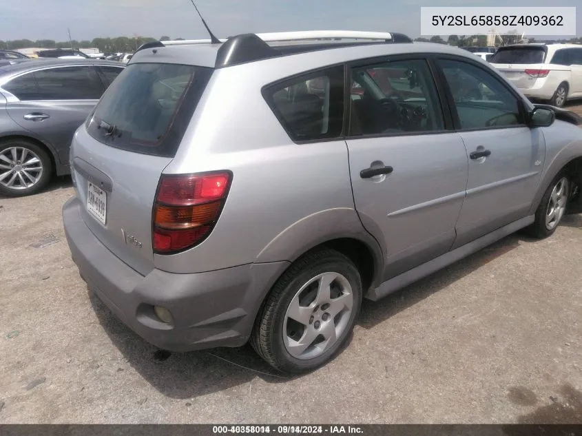 5Y2SL65858Z409362 2008 Pontiac Vibe