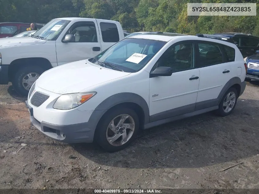 2008 Pontiac Vibe VIN: 5Y2SL65848Z423835 Lot: 40409975