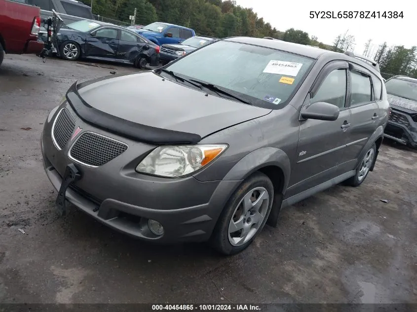 2008 Pontiac Vibe VIN: 5Y2SL65878Z414384 Lot: 40454865