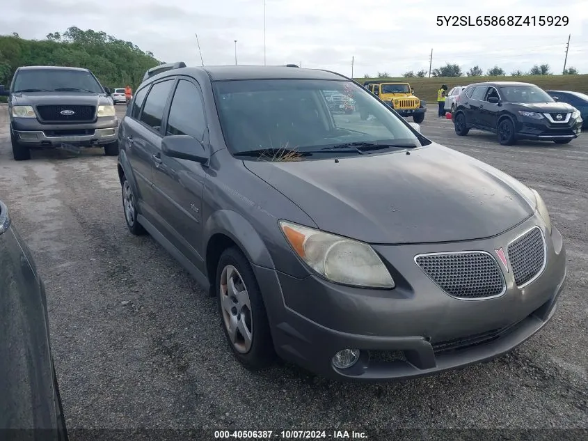 2008 Pontiac Vibe VIN: 5Y2SL65868Z415929 Lot: 40506387