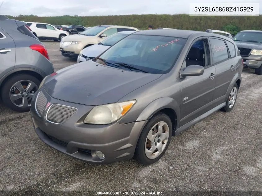 2008 Pontiac Vibe VIN: 5Y2SL65868Z415929 Lot: 40506387