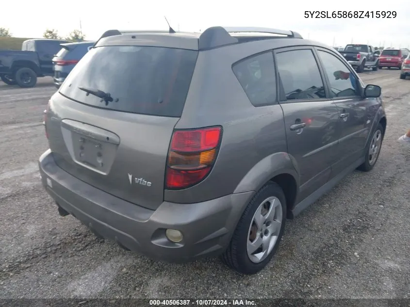 2008 Pontiac Vibe VIN: 5Y2SL65868Z415929 Lot: 40506387