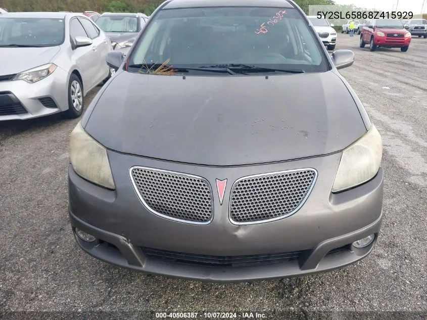 2008 Pontiac Vibe VIN: 5Y2SL65868Z415929 Lot: 40506387