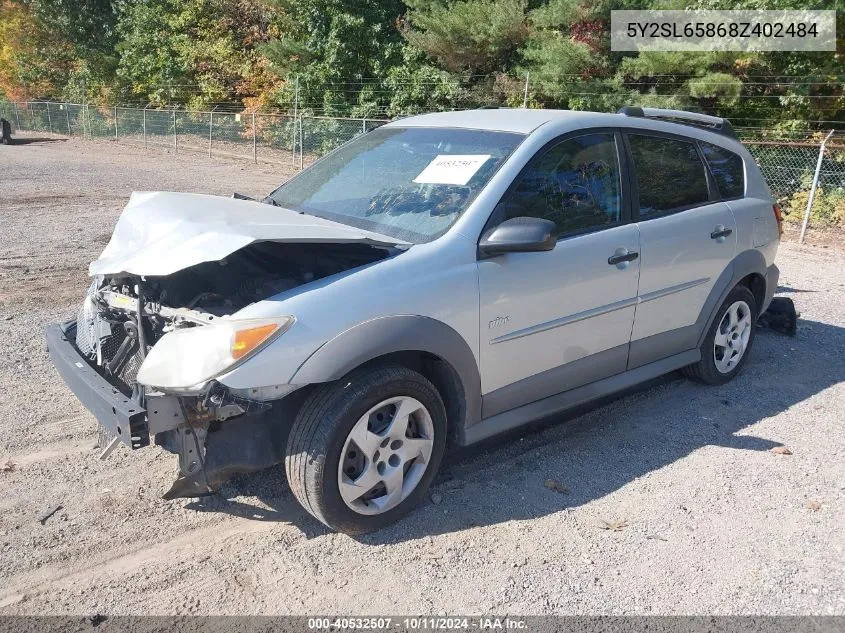 2008 Pontiac Vibe VIN: 5Y2SL65868Z402484 Lot: 40532507