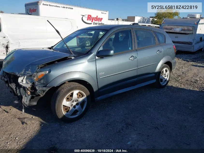 2008 Pontiac Vibe VIN: 5Y2SL65818Z422819 Lot: 40596639