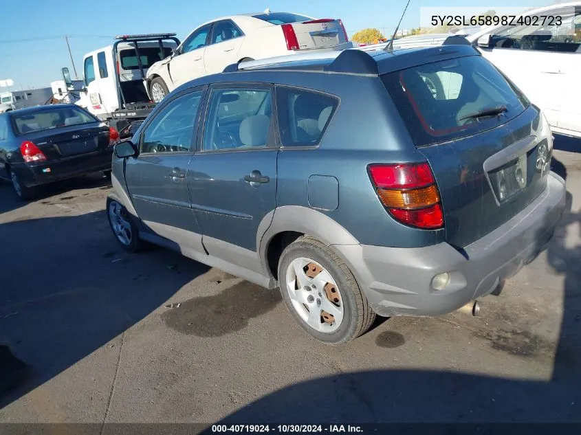 2008 Pontiac Vibe VIN: 5Y2SL65898Z402723 Lot: 40719024