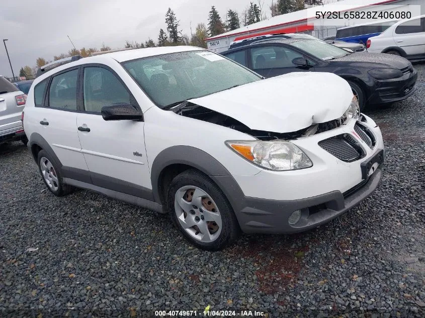 2008 Pontiac Vibe VIN: 5Y2SL65828Z406080 Lot: 40749671