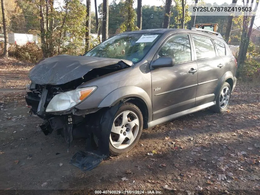 5Y2SL67878Z419503 2008 Pontiac Vibe