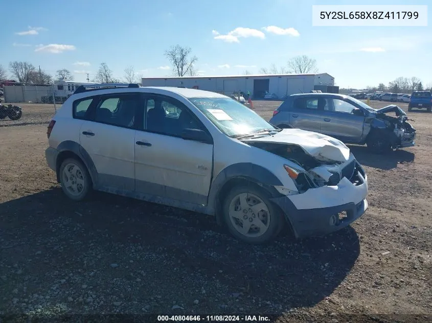 5Y2SL658X8Z411799 2008 Pontiac Vibe