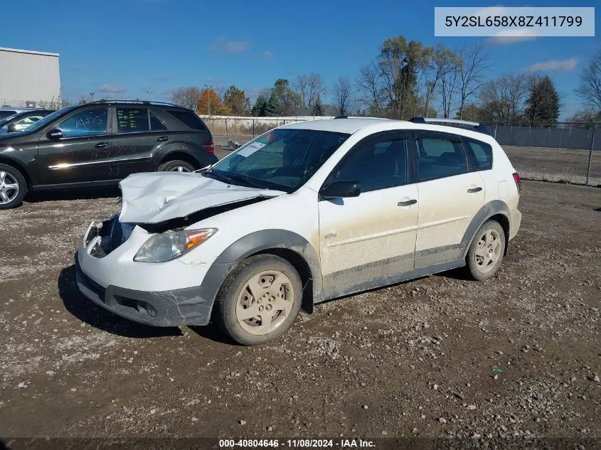 5Y2SL658X8Z411799 2008 Pontiac Vibe