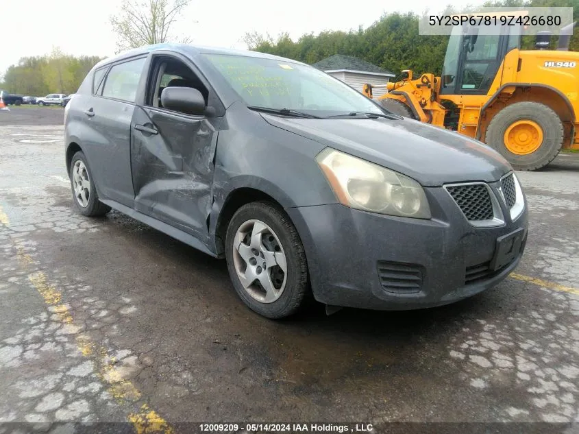 2009 Pontiac Vibe VIN: 5Y2SP67819Z426680 Lot: 12009209