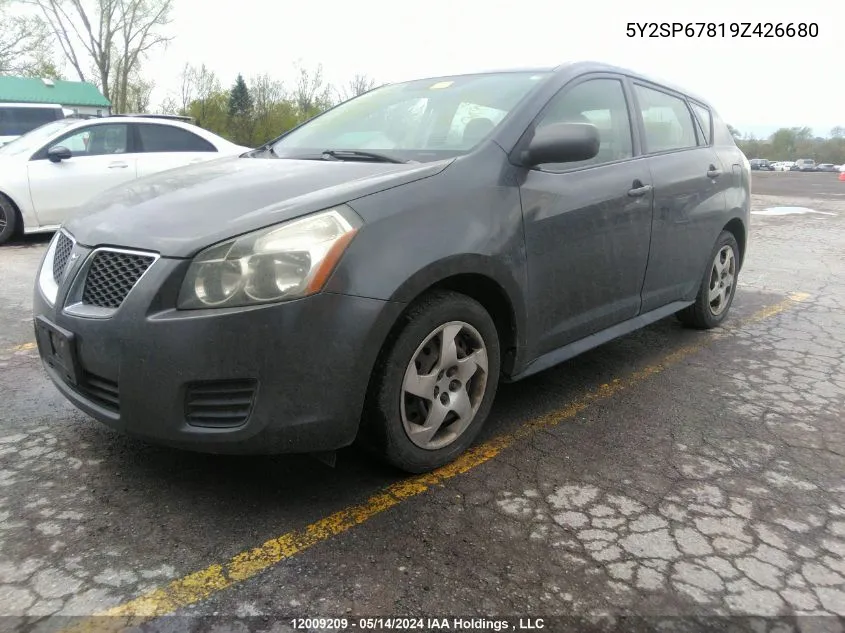 2009 Pontiac Vibe VIN: 5Y2SP67819Z426680 Lot: 12009209