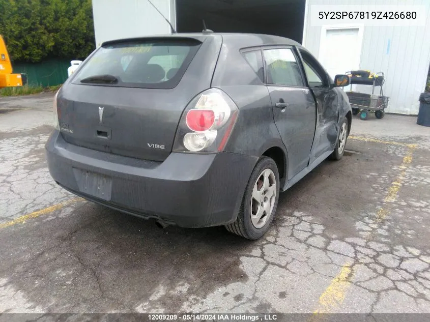 2009 Pontiac Vibe VIN: 5Y2SP67819Z426680 Lot: 12009209