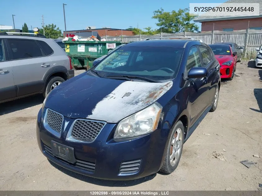 2009 Pontiac Vibe VIN: 5Y2SP67019Z445448 Lot: 12092598