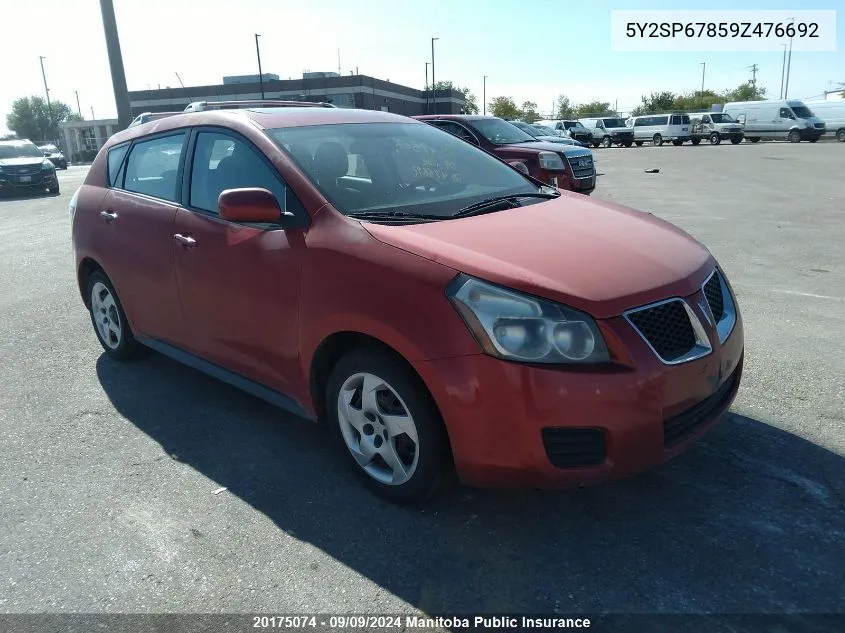 5Y2SP67859Z476692 2009 Pontiac Vibe