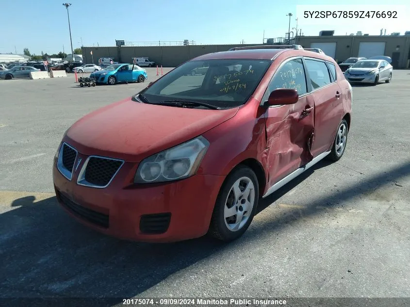 5Y2SP67859Z476692 2009 Pontiac Vibe