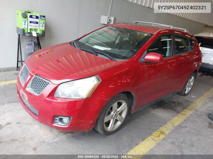 2009 Pontiac Vibe VIN: 5Y2SP67049Z402321 Lot: 39480424