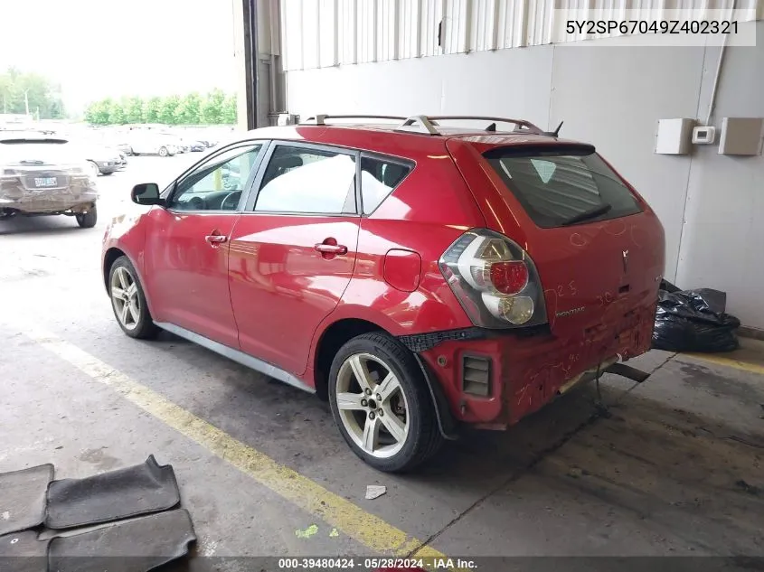 5Y2SP67049Z402321 2009 Pontiac Vibe