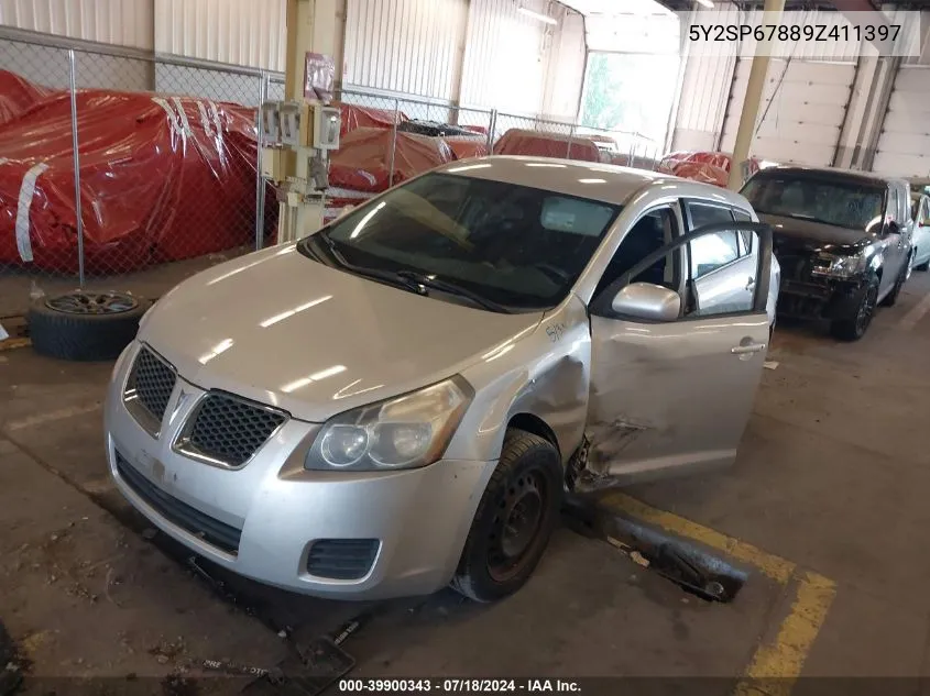 2009 Pontiac Vibe VIN: 5Y2SP67889Z411397 Lot: 39900343