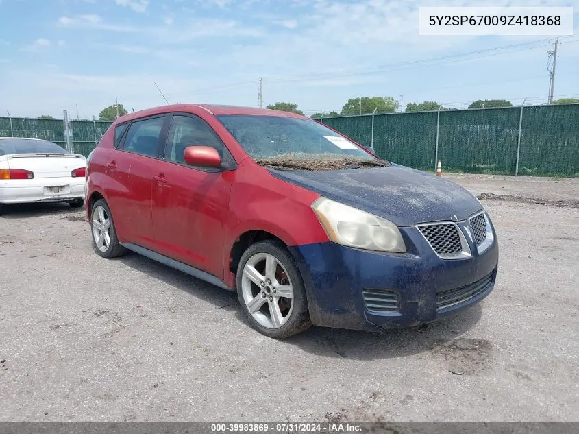 2009 Pontiac Vibe VIN: 5Y2SP67009Z418368 Lot: 39983869