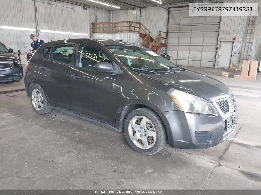 2009 Pontiac Vibe VIN: 5Y2SP67879Z419331 Lot: 40098576