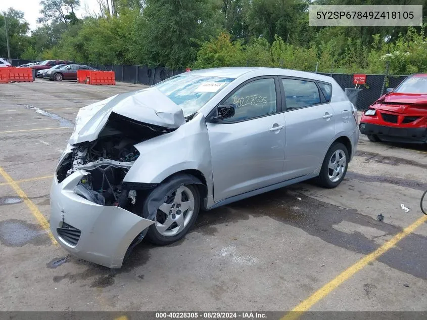 5Y2SP67849Z418105 2009 Pontiac Vibe