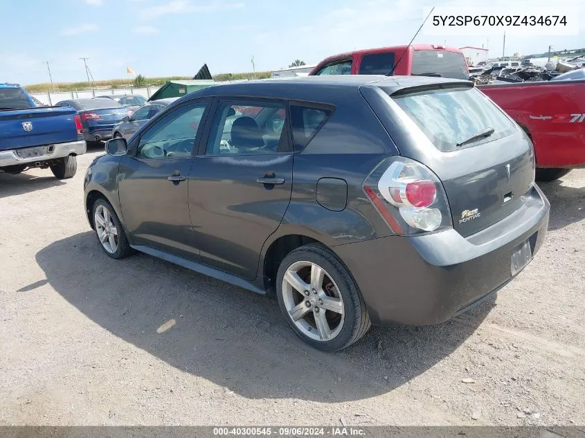 2009 Pontiac Vibe VIN: 5Y2SP670X9Z434674 Lot: 40300545