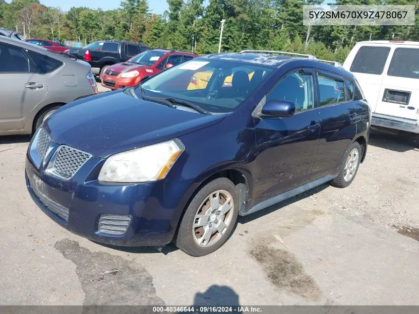 2009 Pontiac Vibe VIN: 5Y2SM670X9Z478067 Lot: 40346644