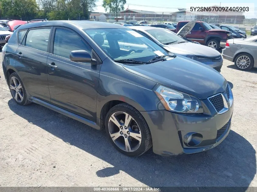 2009 Pontiac Vibe Gt VIN: 5Y2SN67009Z405903 Lot: 40368666