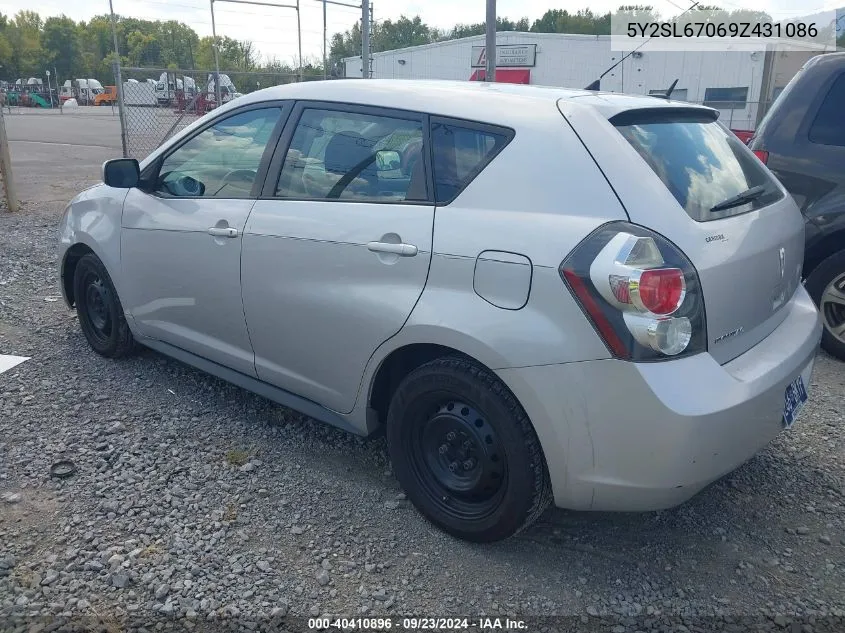 2009 Pontiac Vibe VIN: 5Y2SL67069Z431086 Lot: 40410896