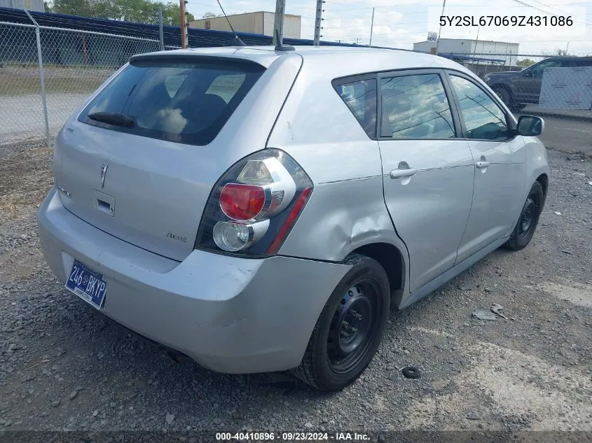 2009 Pontiac Vibe VIN: 5Y2SL67069Z431086 Lot: 40410896