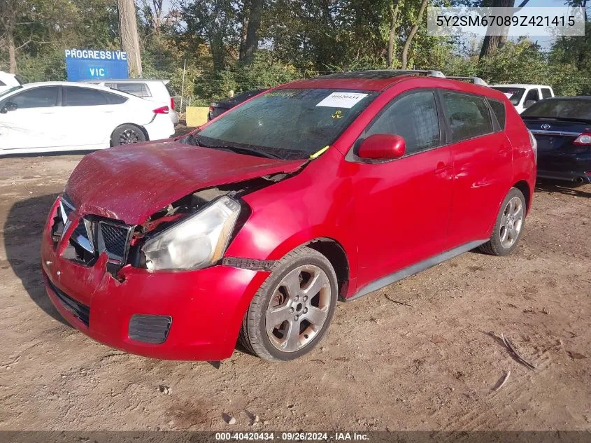 2009 Pontiac Vibe VIN: 5Y2SM67089Z421415 Lot: 40420434