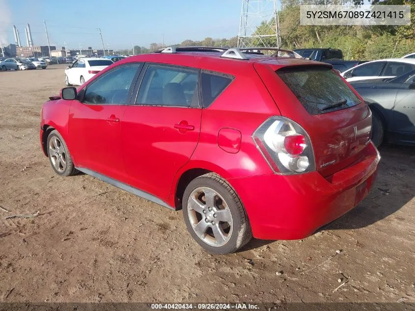 2009 Pontiac Vibe VIN: 5Y2SM67089Z421415 Lot: 40420434